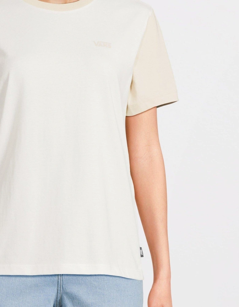 Women's Colorblock Bff Tee - Cream