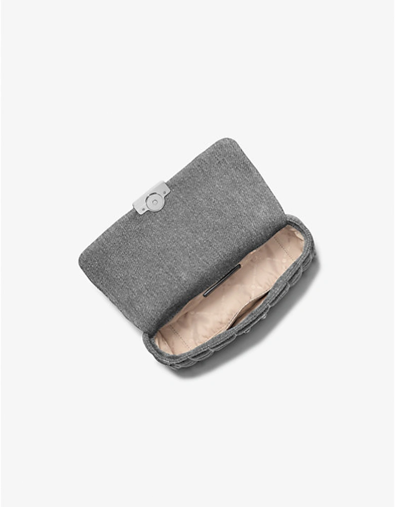 Tribeca Small Quilted Denim Shoulder Bag