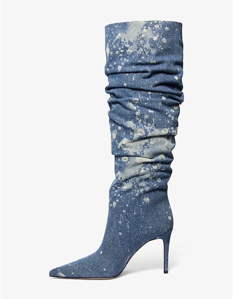 Dawn Splattered Denim Boot