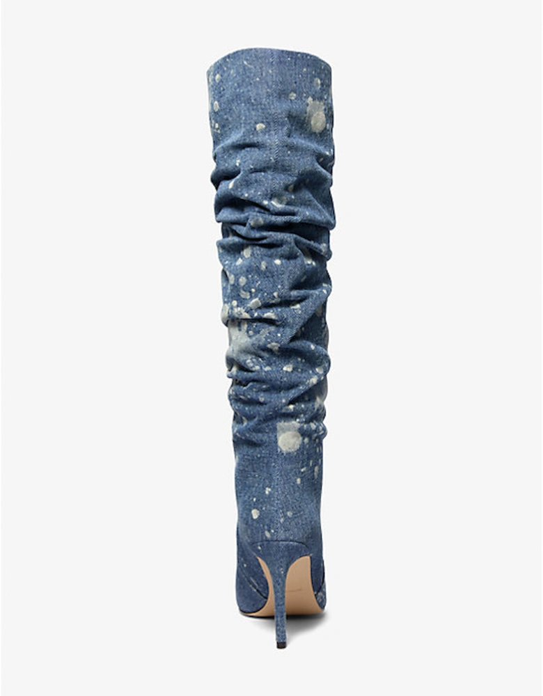 Dawn Splattered Denim Boot