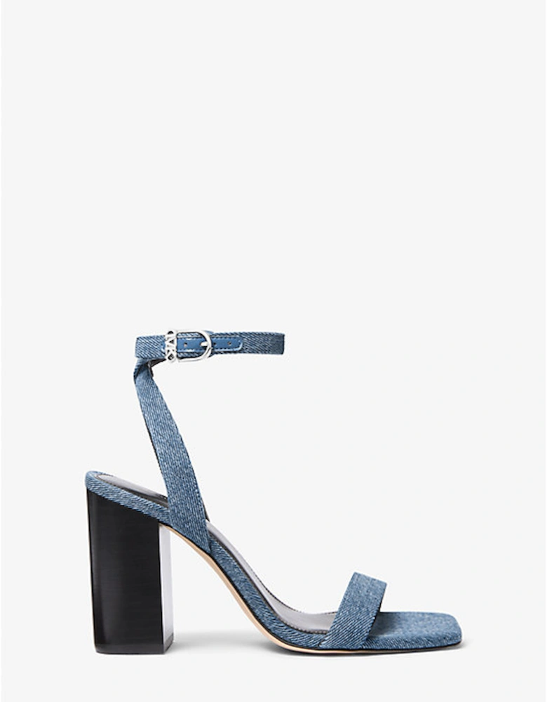 Merriam Denim Block Heel Sandal