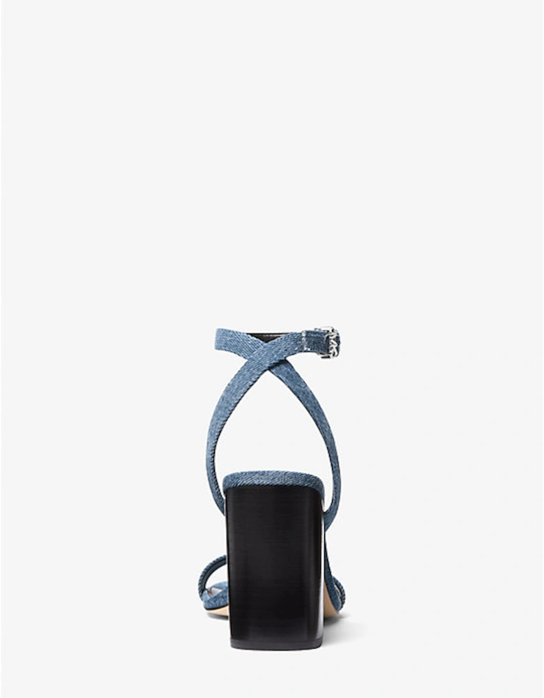 Merriam Denim Block Heel Sandal
