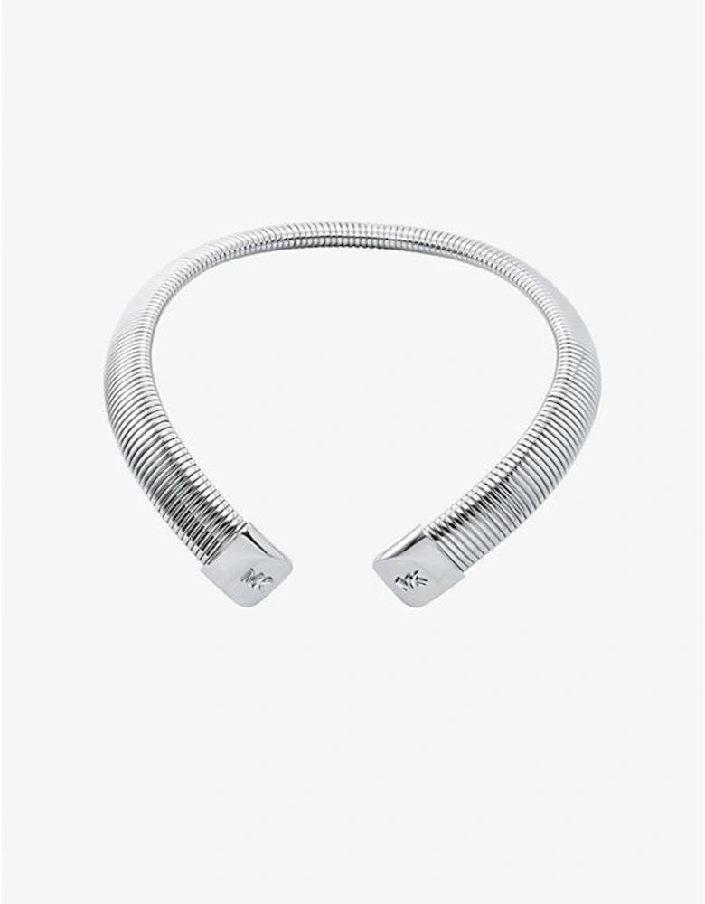 Precious Metal-Plated Brass Tubogas Collar Necklace
