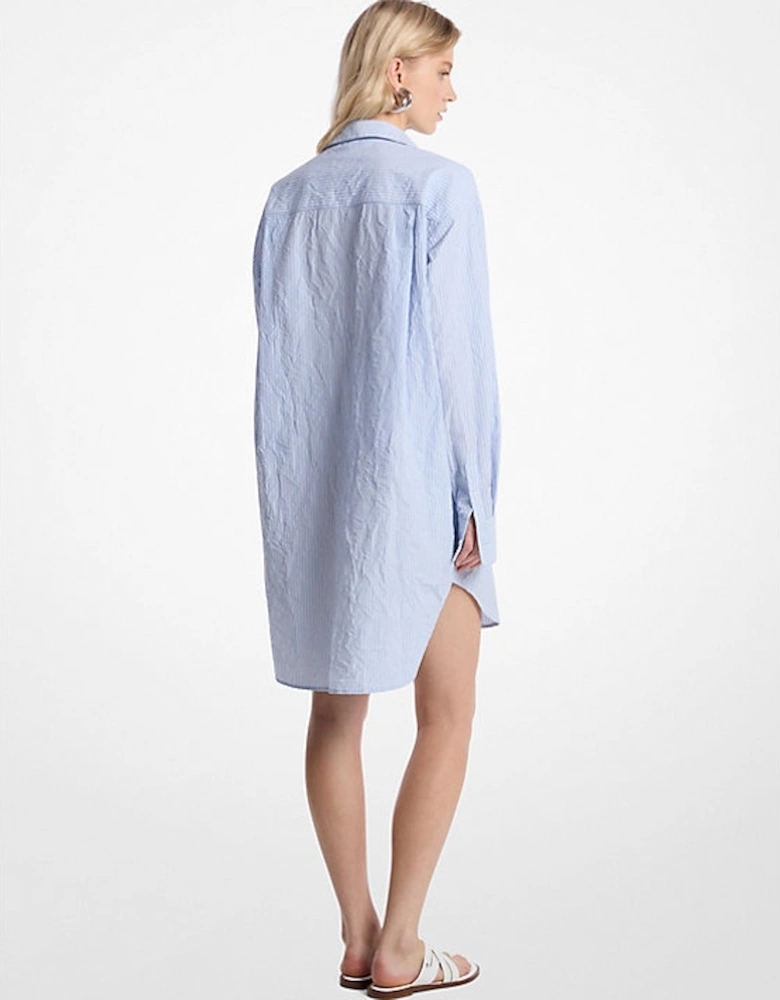 Crushed Cotton Poplin Shirtdress