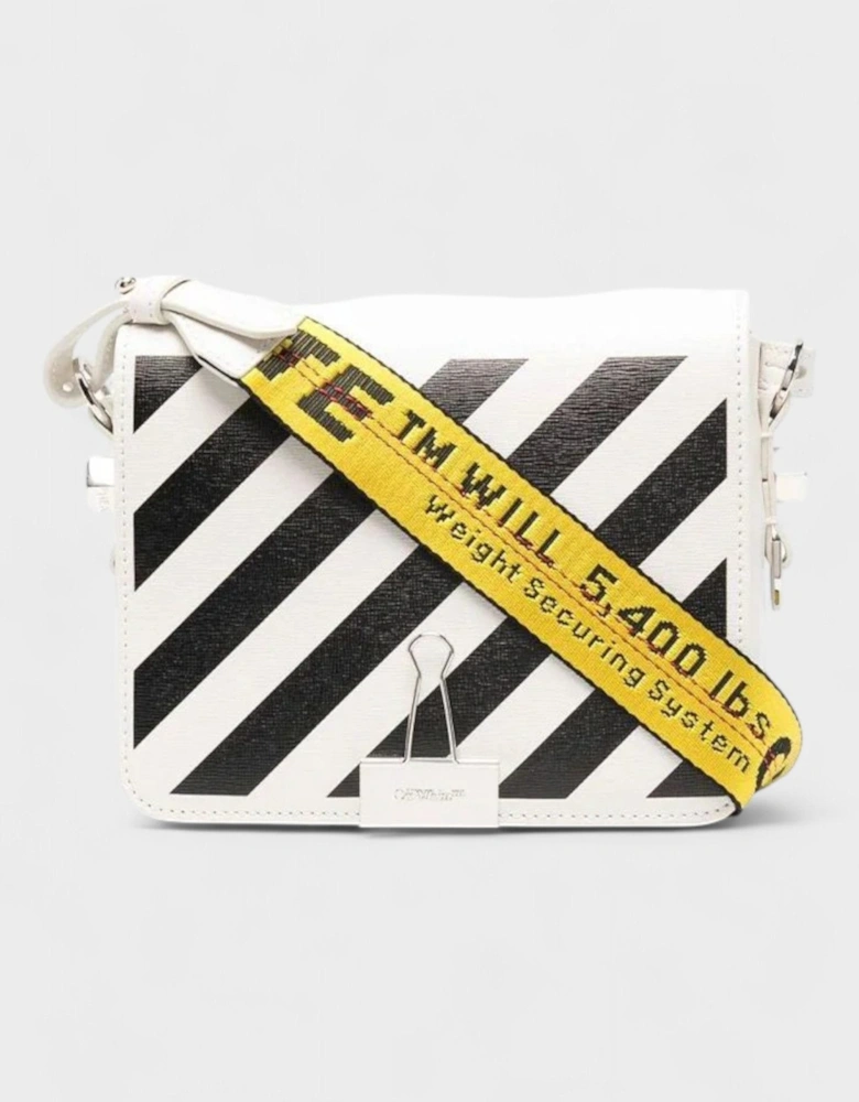Diag Logo Shoulder Bag White Black