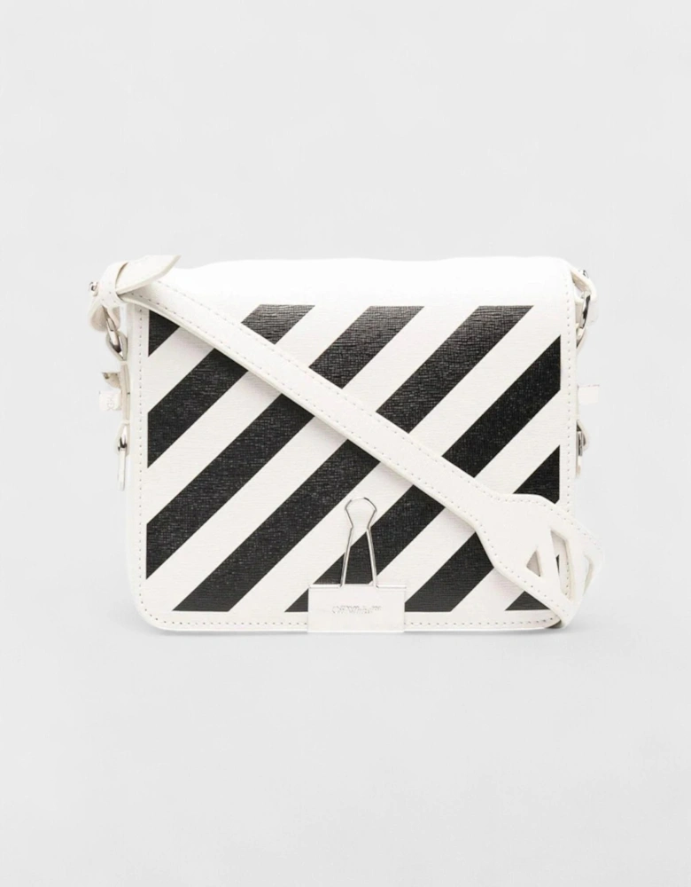 Diag Logo Shoulder Bag White Black