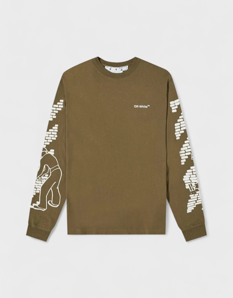 Bricks Arrow Long Sleeve T Shirt Army Green