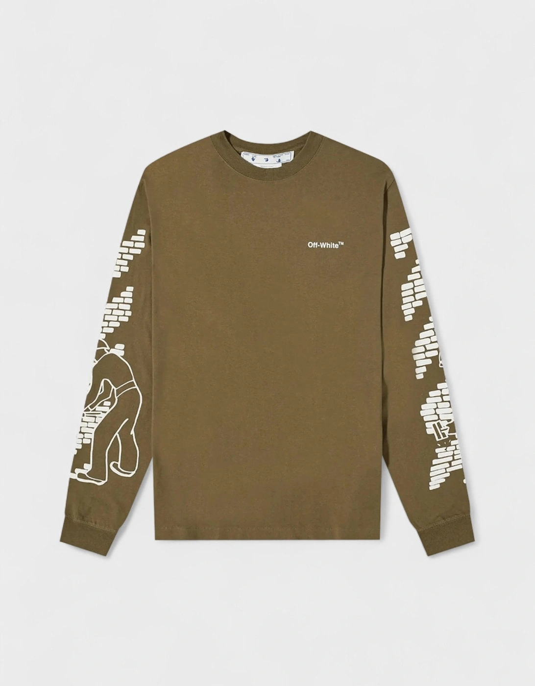Bricks Arrow Long Sleeve T Shirt Army Green, 5 of 4