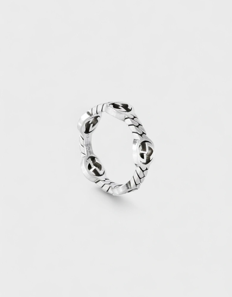 Silver Interlocked G Ring 925 Sterling Silver