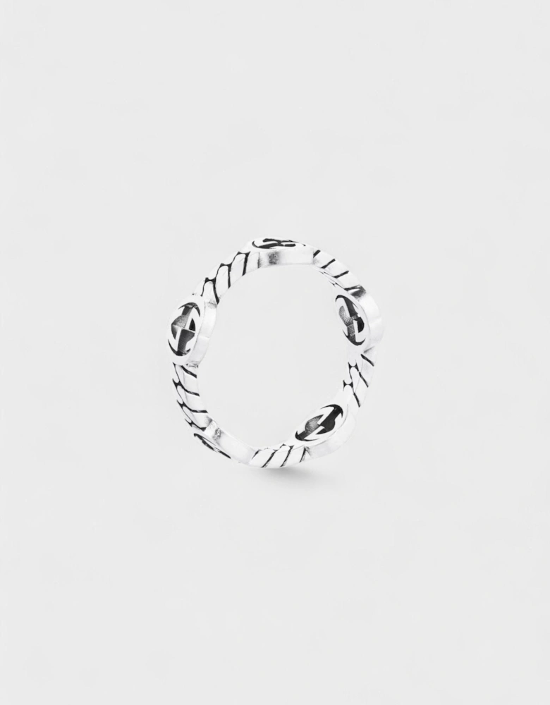 Silver Interlocked G Ring 925 Sterling Silver