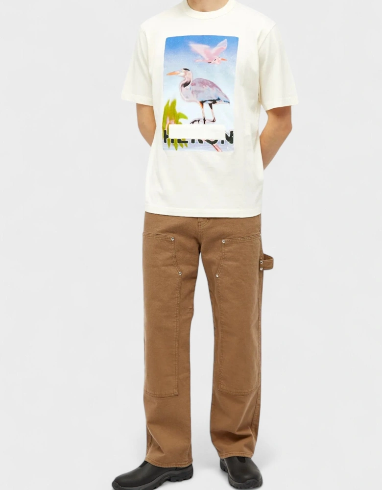 Censored Heron Short Sleeeve Tee White