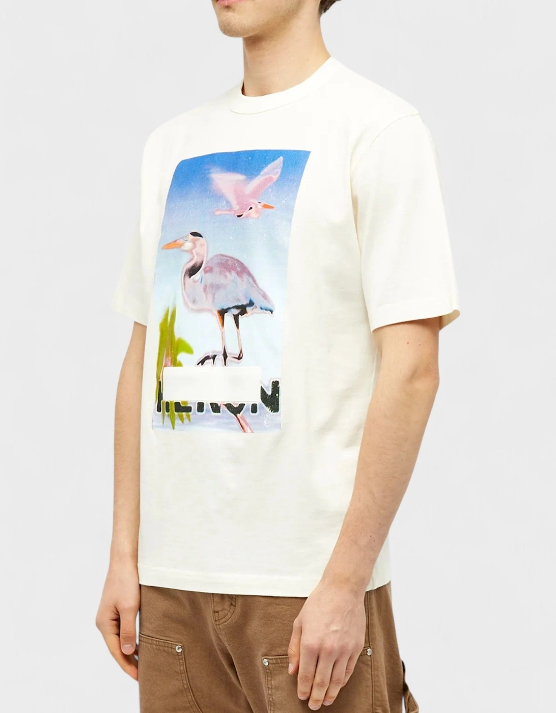 Censored Heron Short Sleeeve Tee White