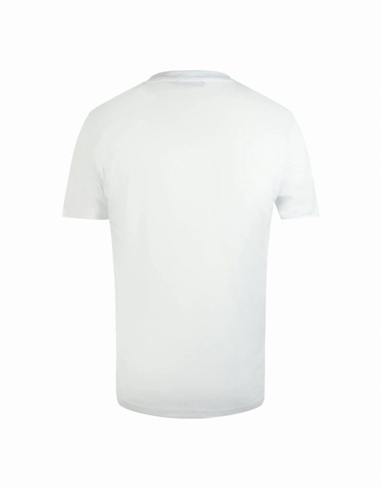 Cavalli Class Bold Zebra Print Logo White T-Shirt