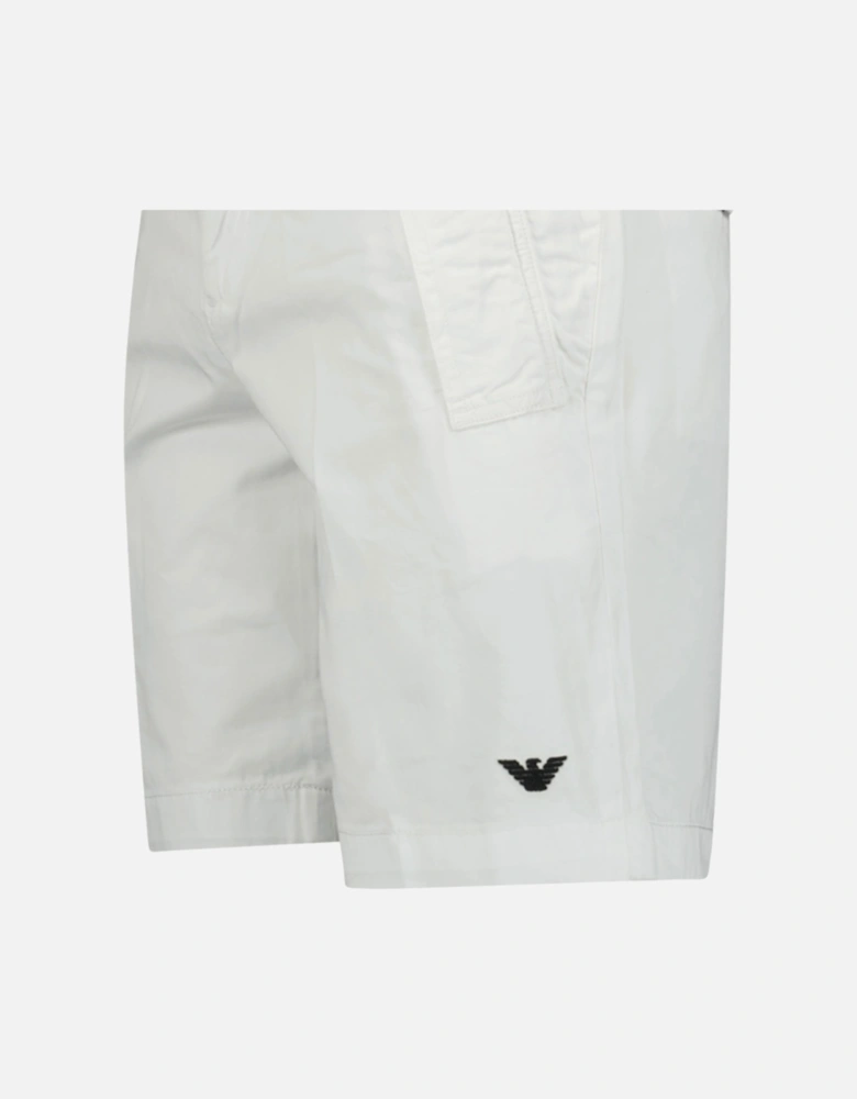 Logo Cotton Bermuda Shorts White