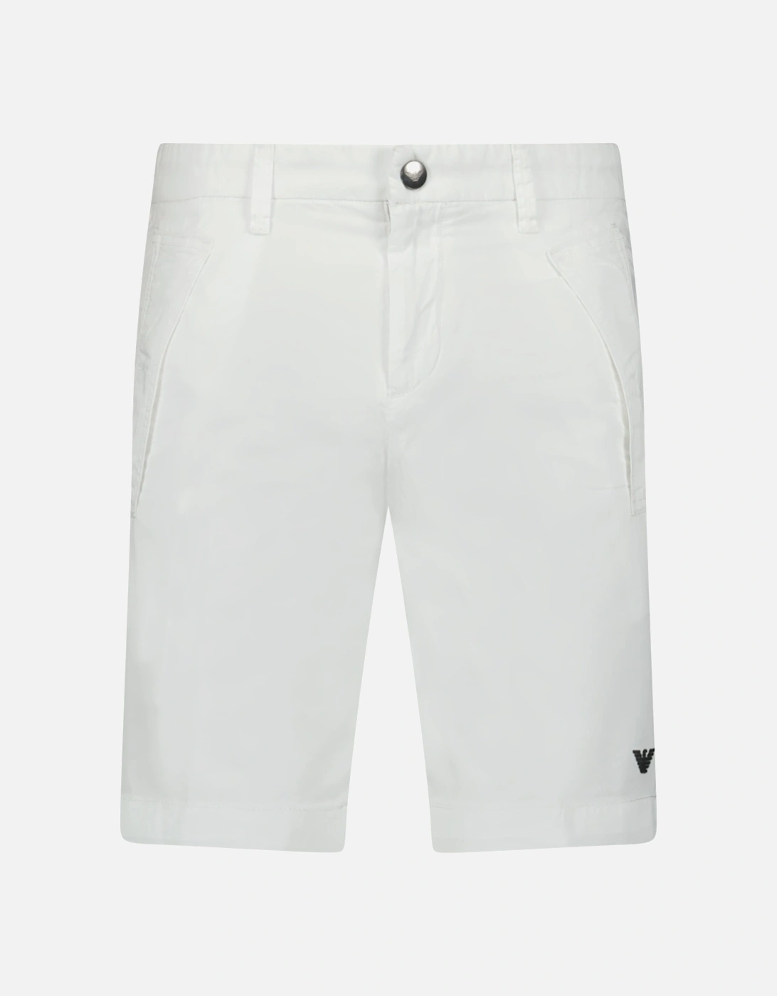 Logo Cotton Bermuda Shorts White