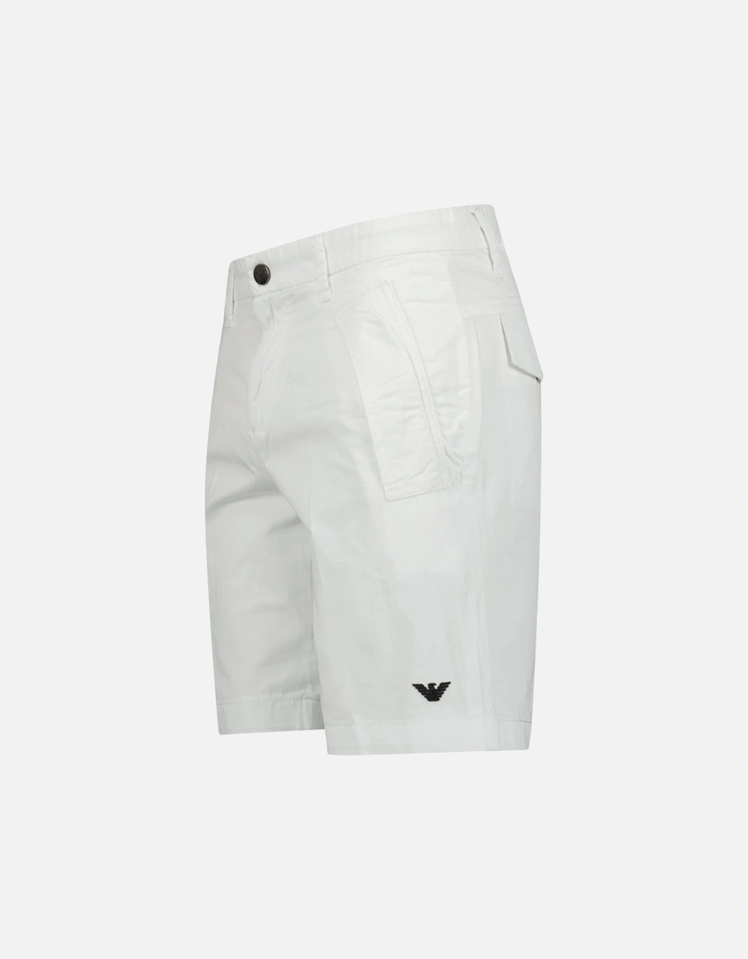 Logo Cotton Bermuda Shorts White, 5 of 4