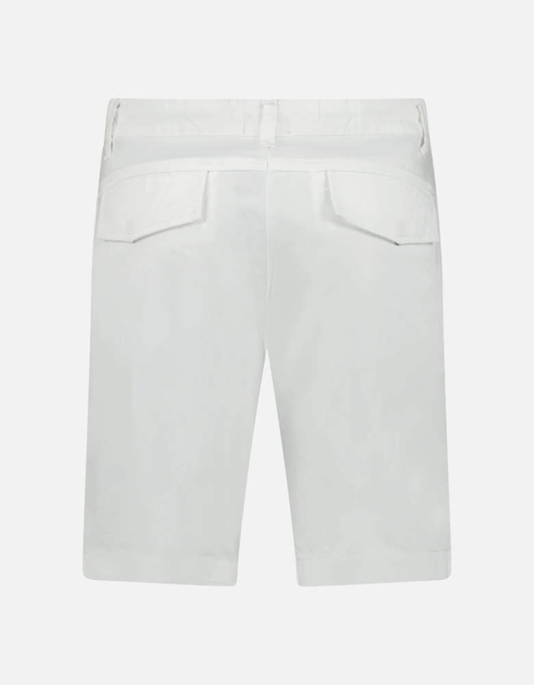 Logo Cotton Bermuda Shorts White