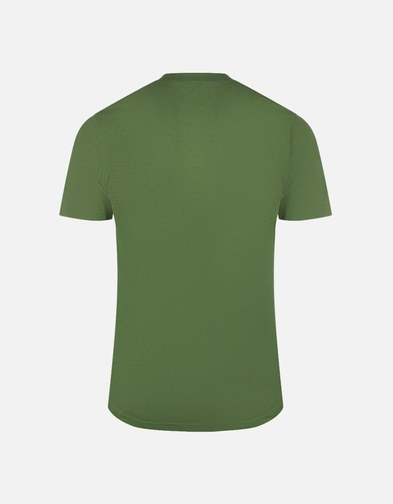 Cavalli Class Smoke Bold Logo Military Green T-Shirt