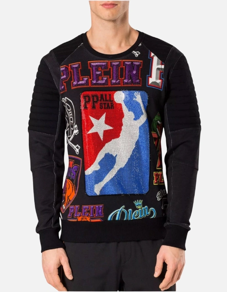 Line Black Sweatshirt