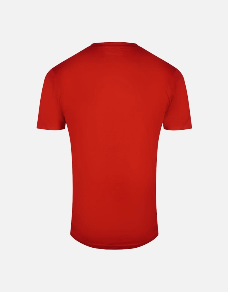 Cavalli Class Tiger Floral Logo Red T-Shirt