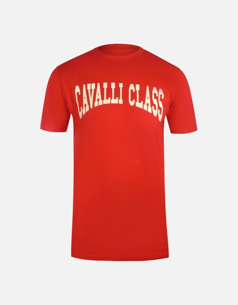 Cavalli Class Varsity Logo Red T-Shirt