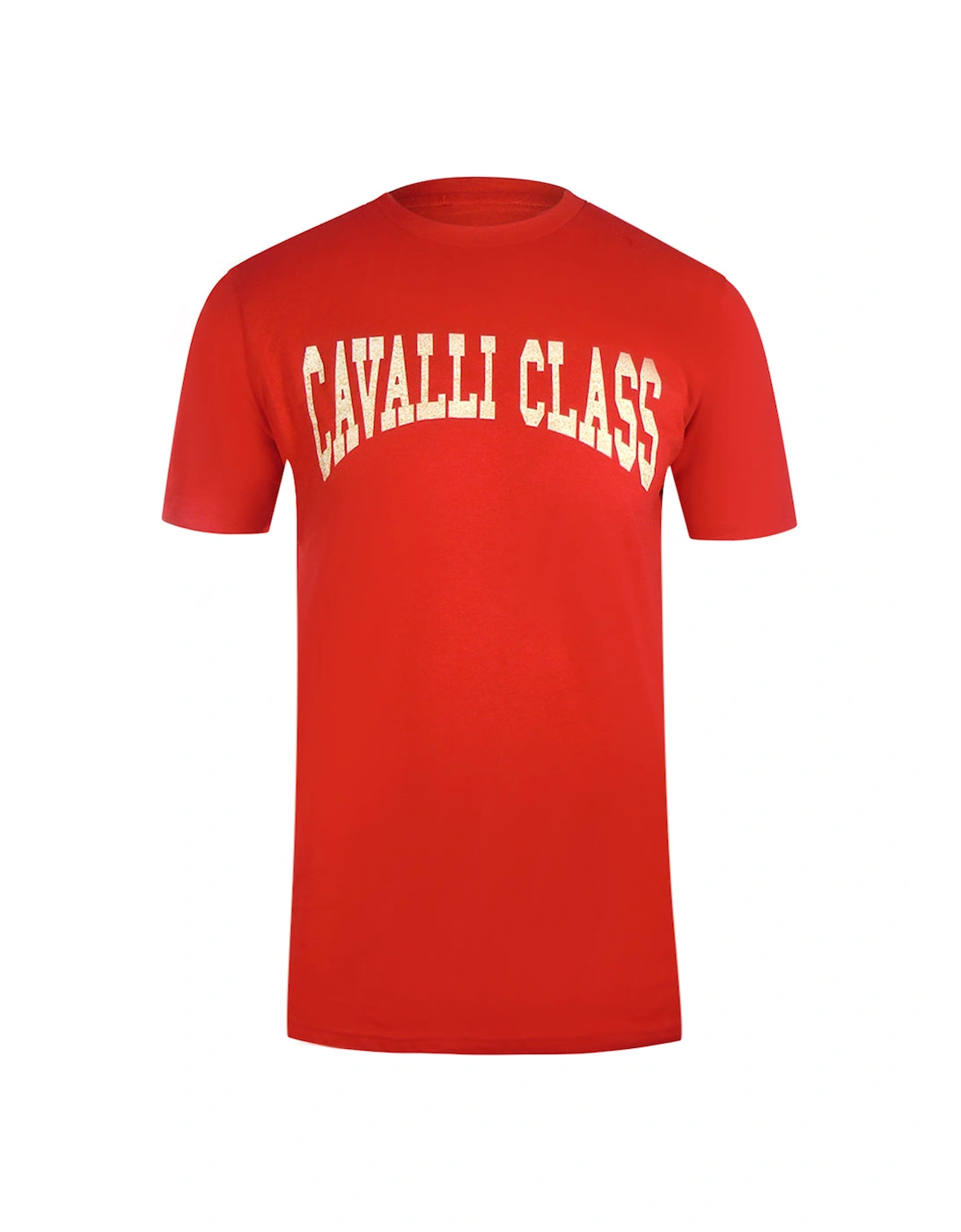 Men's Cavalli Class Varsity Logo Red T-Shirt - Size: 44
