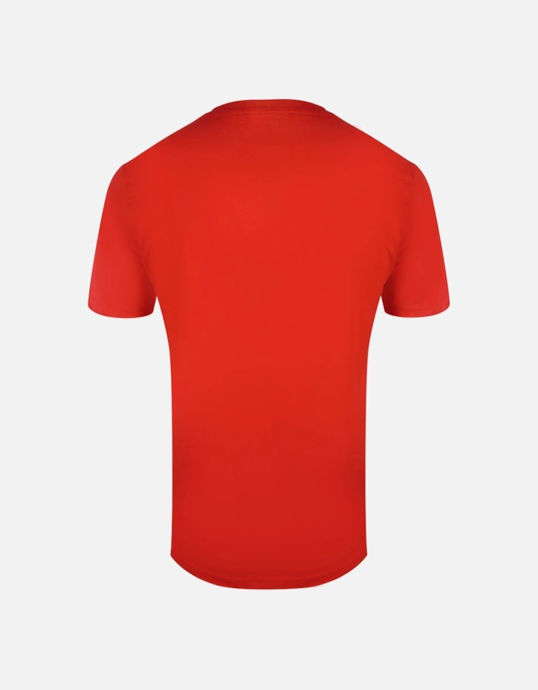 Cavalli Class Layered Logo Red T-Shirt