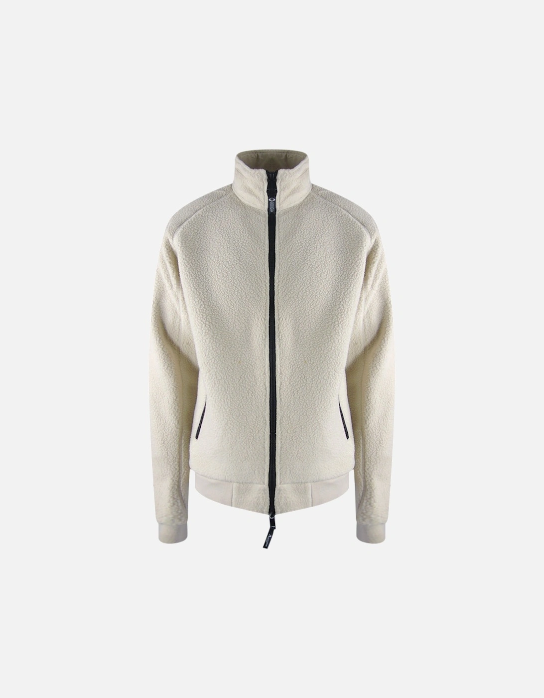 Active One Colour Sherpa Beige Sherpa Jacket, 3 of 2