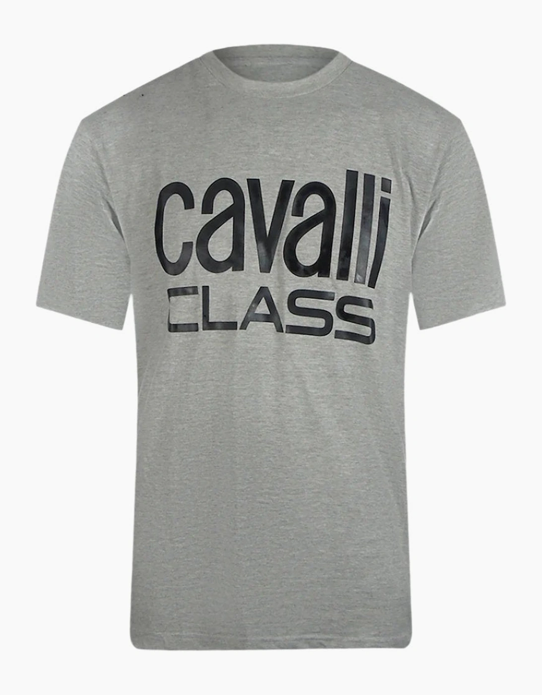 Roberto Cavalli Men's Grey Cavalli Class Bold Brand T-Shirt - Size: 42