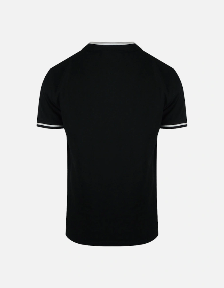 Cavalli Class Tiger Floral Logo Black T-Shirt