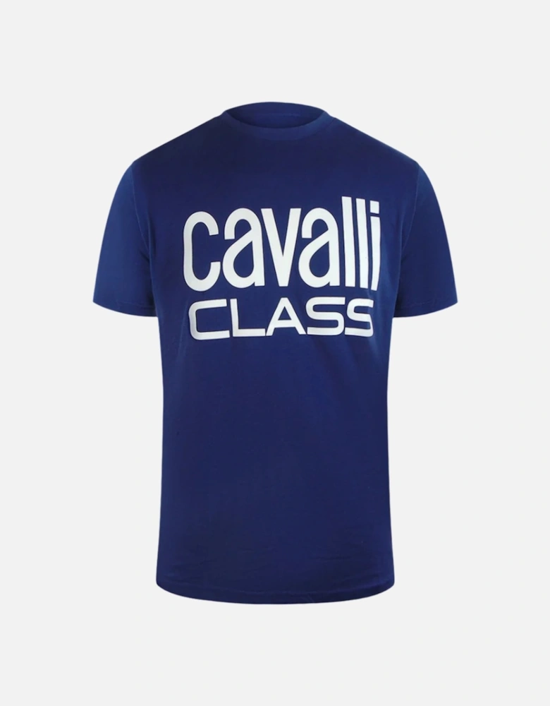 Cavalli Class Bold Brand Blue T-Shirt