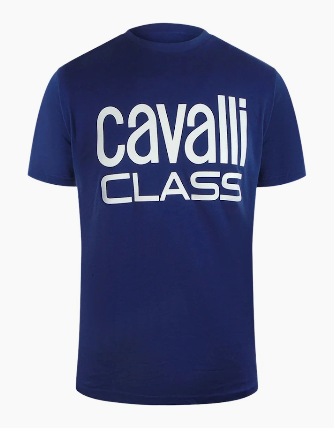 Roberto Cavalli Men's Blue Cavalli Class Bold Brand T-Shirt  44 Xxl