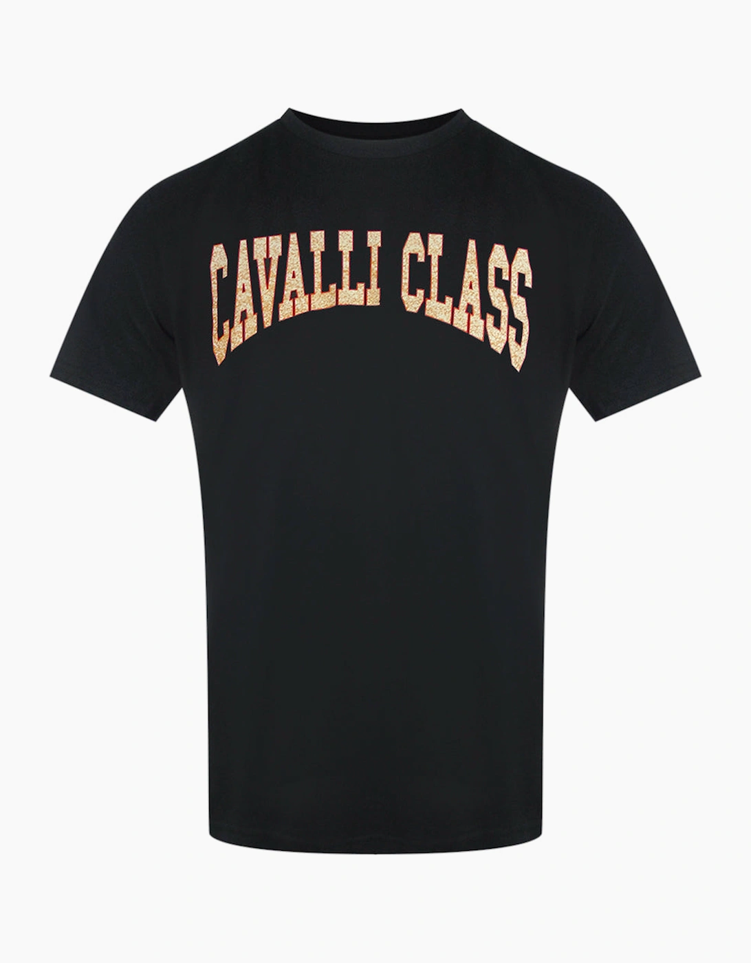 Roberto Cavalli Men's Black Cavalli Class Varsity Logo T-Shirt - : 40/Regular L