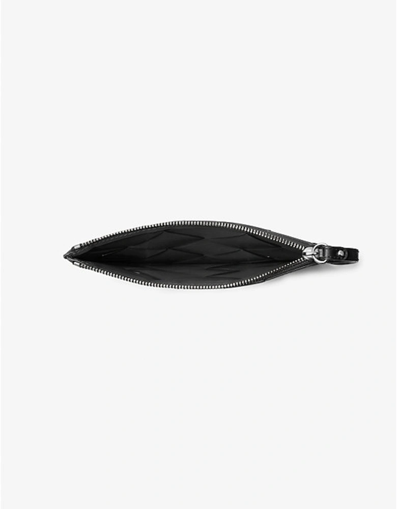 Jet Set Travel Extra-Large Woven Leather Wristlet