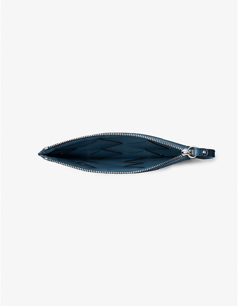 Jet Set Travel Extra-Large Woven Leather Wristlet