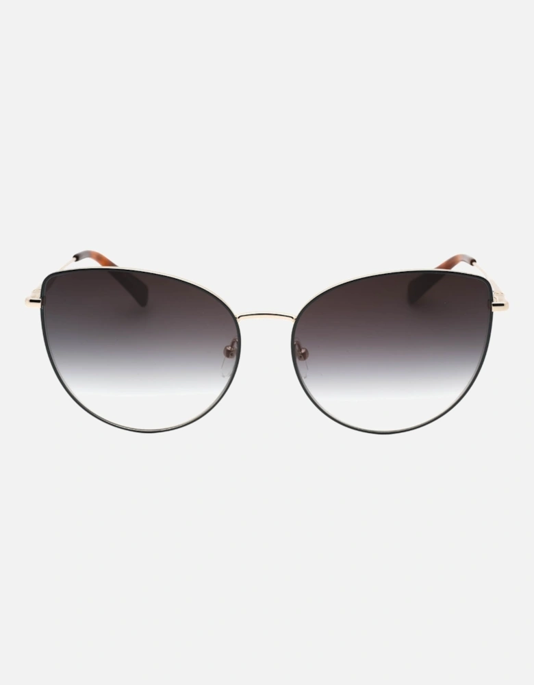 Grey Gradient Lensed Gold Sunglasses