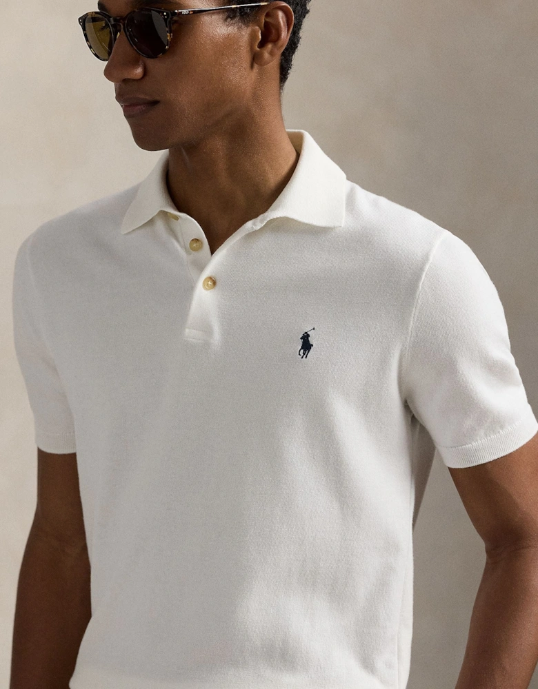 Ralph Lauren Knitwear Polo Shirt - Deckwash White