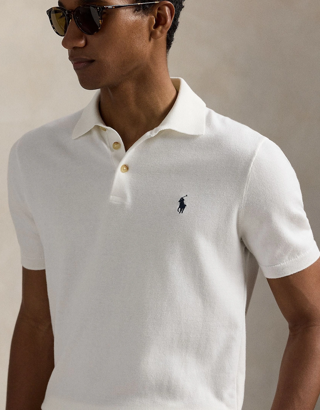 Ralph Lauren Knitwear Polo Shirt - Deckwash White