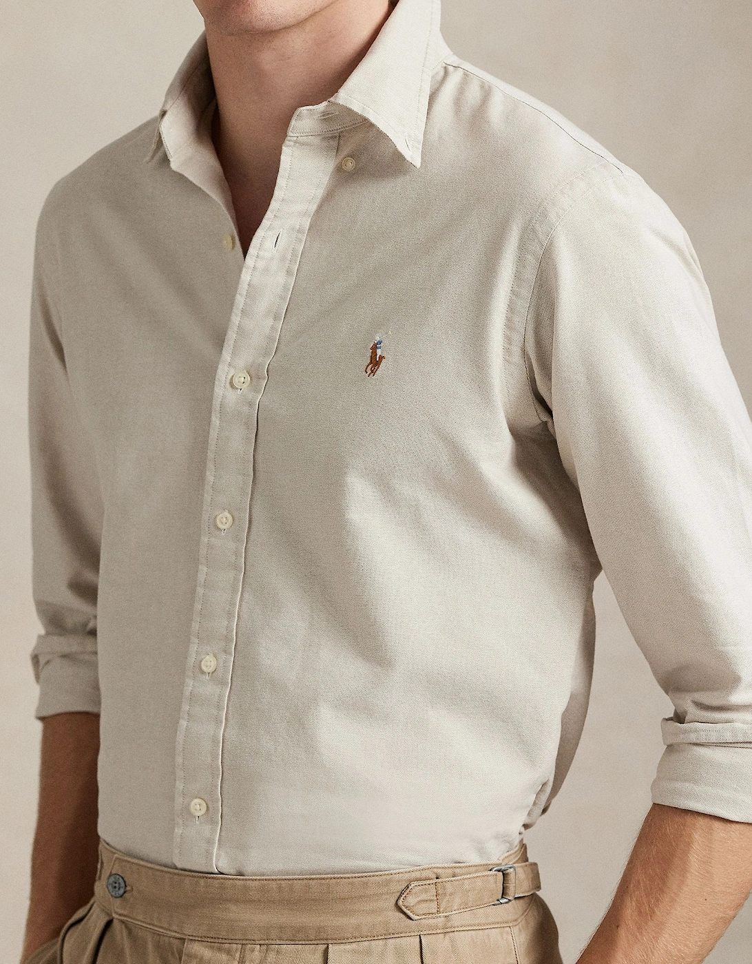 Ralph Lauren Custom Fit Oxford Shirt - Coastal Beige