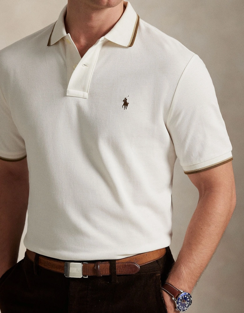 Ralph Lauren Custom Slim Fit Polo Shirt - Pale Cream