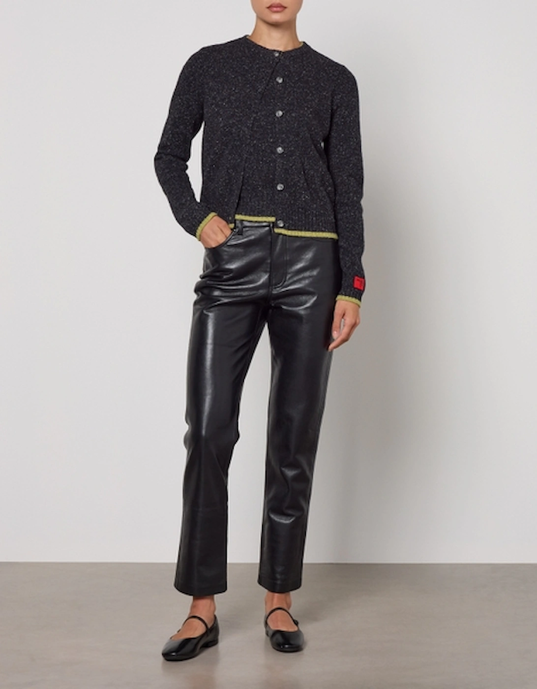 MAX&Co. Women's Gallico Tweed Cardigan and Top Set - Dark Grey, 2 of 1