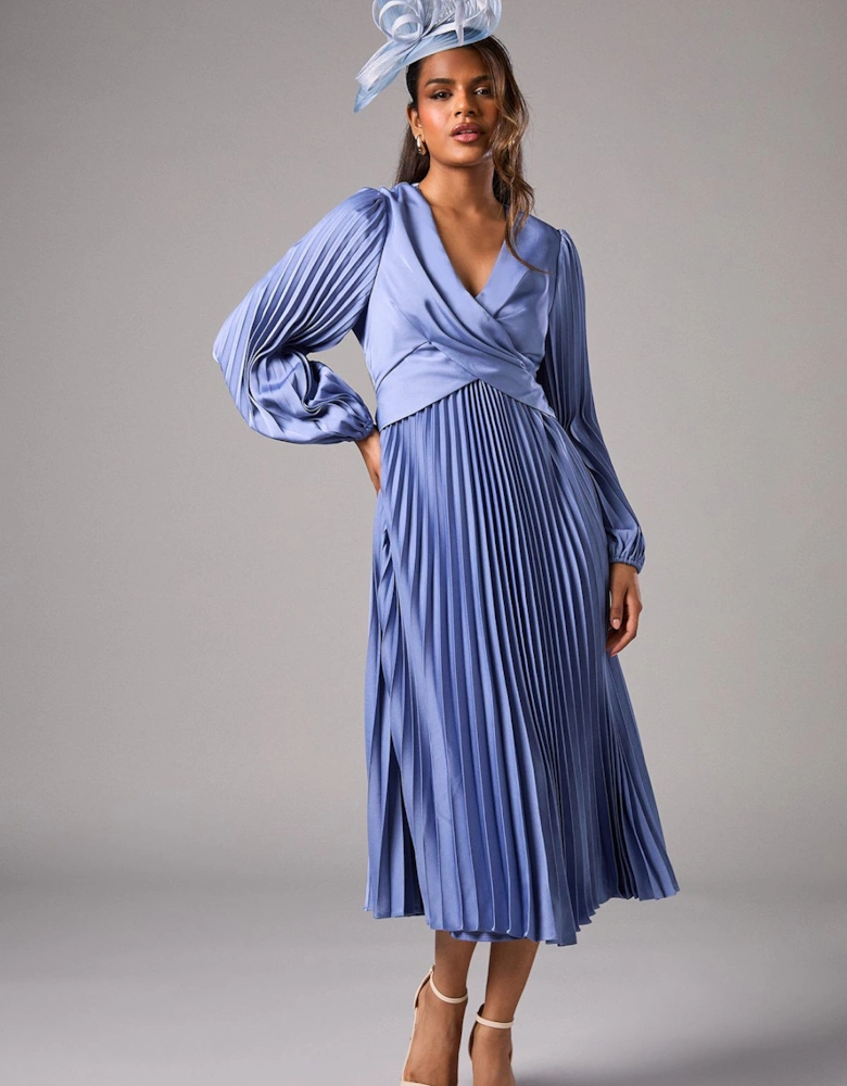 Petite Pleat Skirt Midi Dress