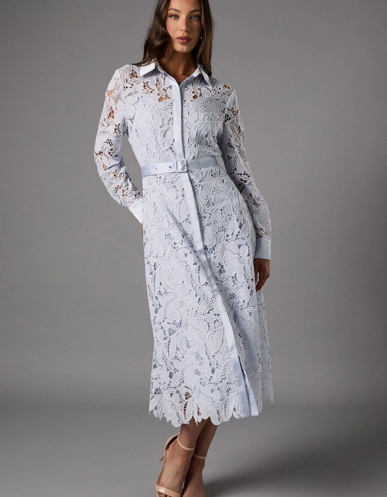Lace Shirt Dress