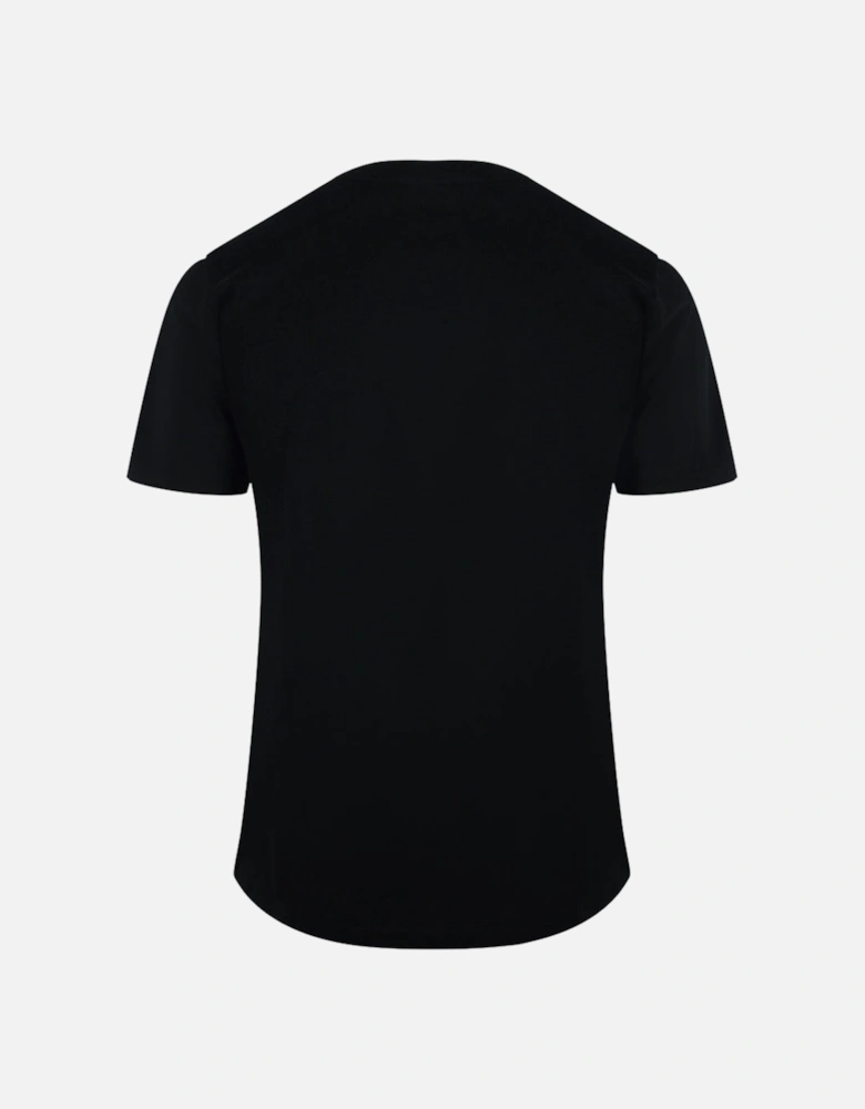 Cavalli Class Cracked Sprayed Logo Black T-Shirt