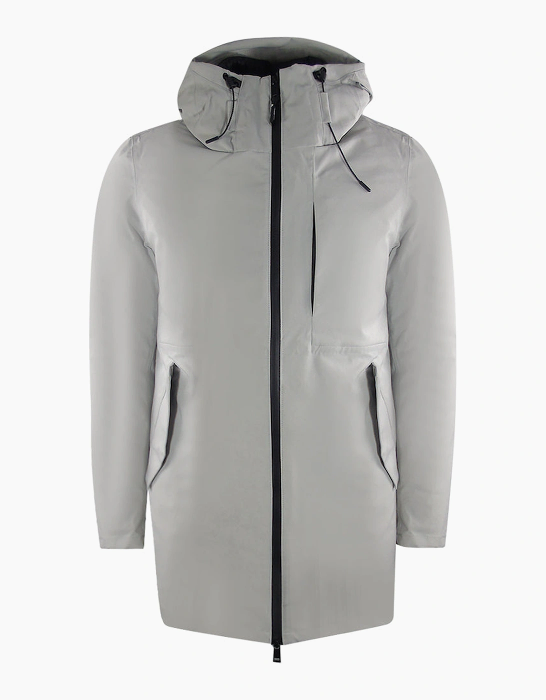 Men's Aquascutum Active 3-Way Parka Antarctica White Parka Jacket - Grey - Size: 40/Regular