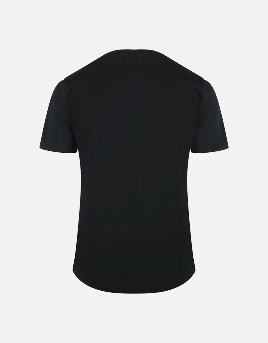 Cavalli Class Bold Zebra Print Logo Black T-Shirt