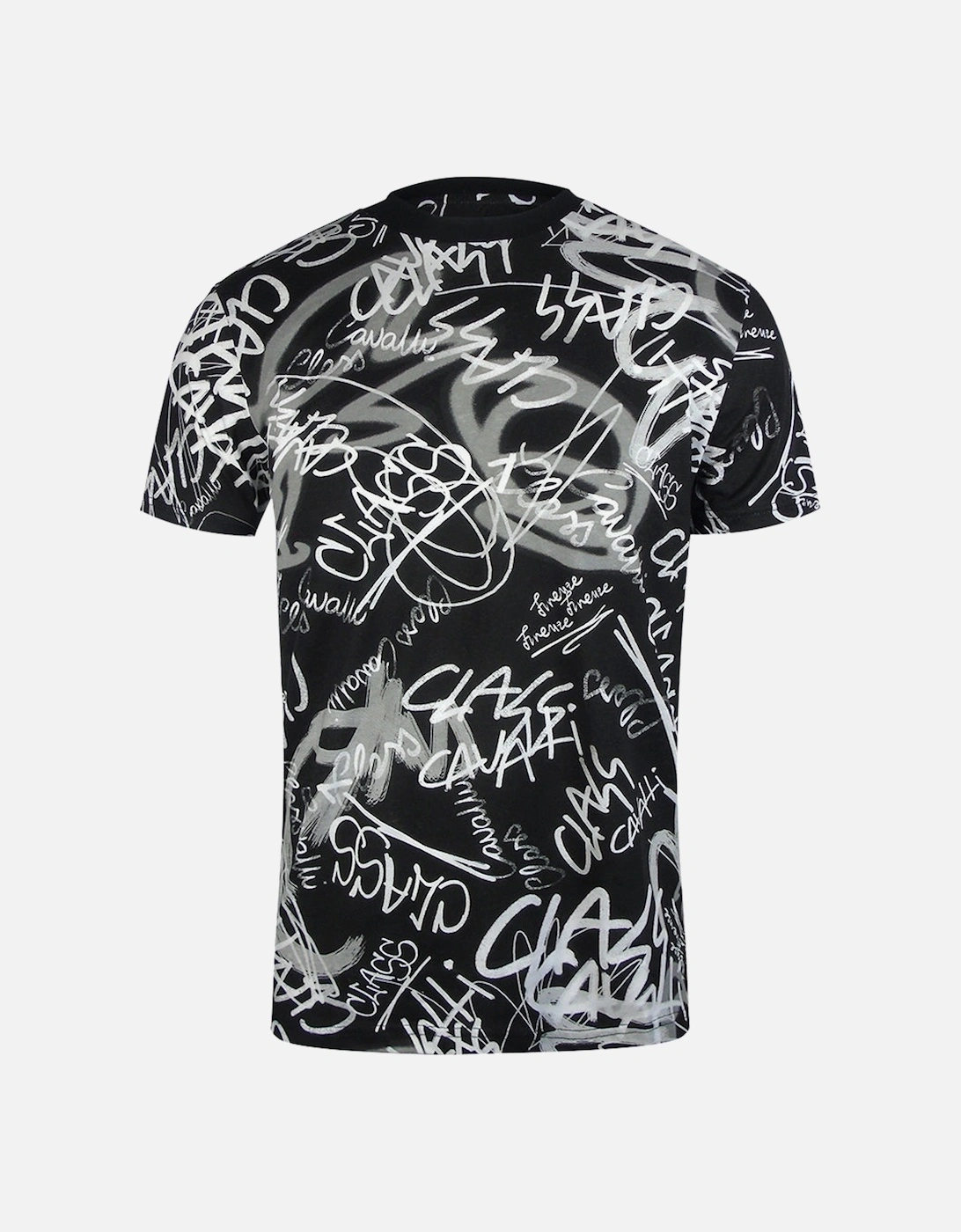 Cavalli Class Graffiti Black T-Shirt, 3 of 2