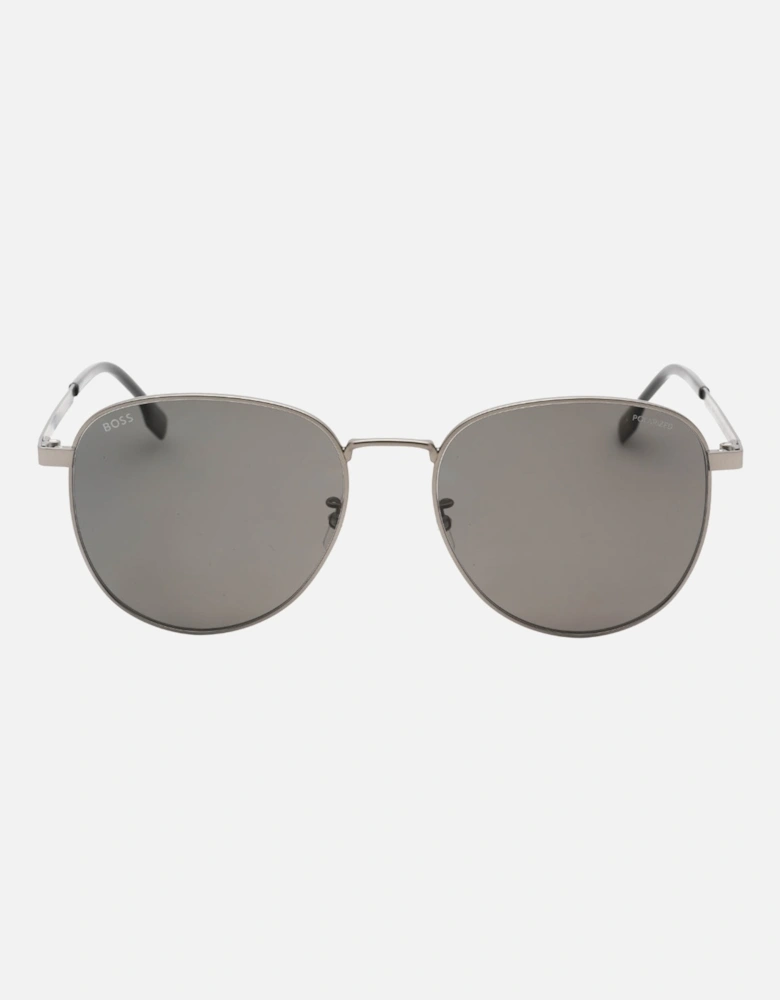 Grey PZ Lensed Matte Dark Ruthenium Sunglasses Male