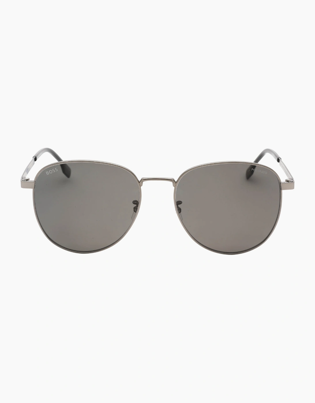 Hugo Boss Men's Grey/Dark Pz Lensed Matte Ruthenium Sunglasses - Size: One Size