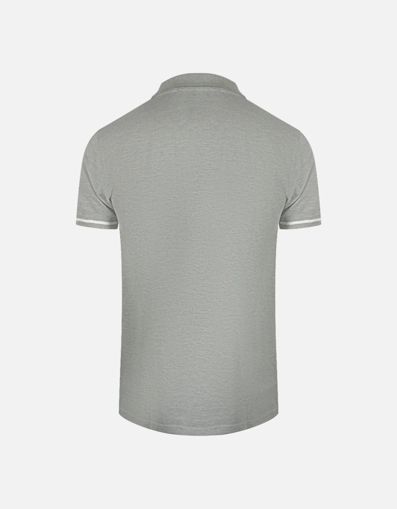 Cavalli Class Bold Stripe Collar Grey Polo Shirt